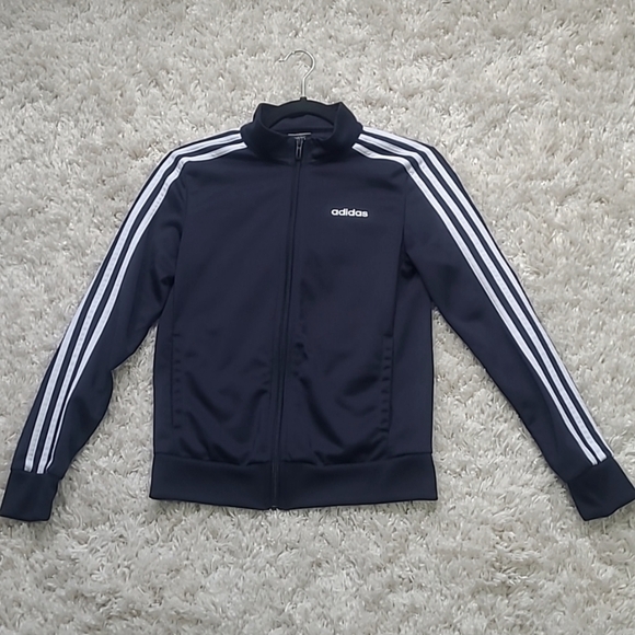 adidas Jackets & Blazers - Adidas 3-Stripes Black Tricot Track Jacket XS Zip-Up Athleisure